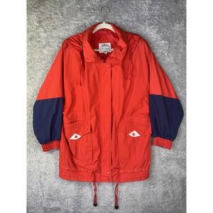 Vintage Be In The Current Seen Women's Medium Hooded Jacket 80's Vibrant Colors